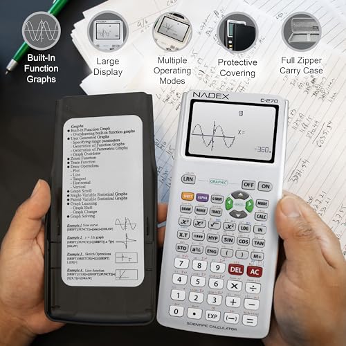 Black Graphing Scientific Calculator with Carrying Case Y71572