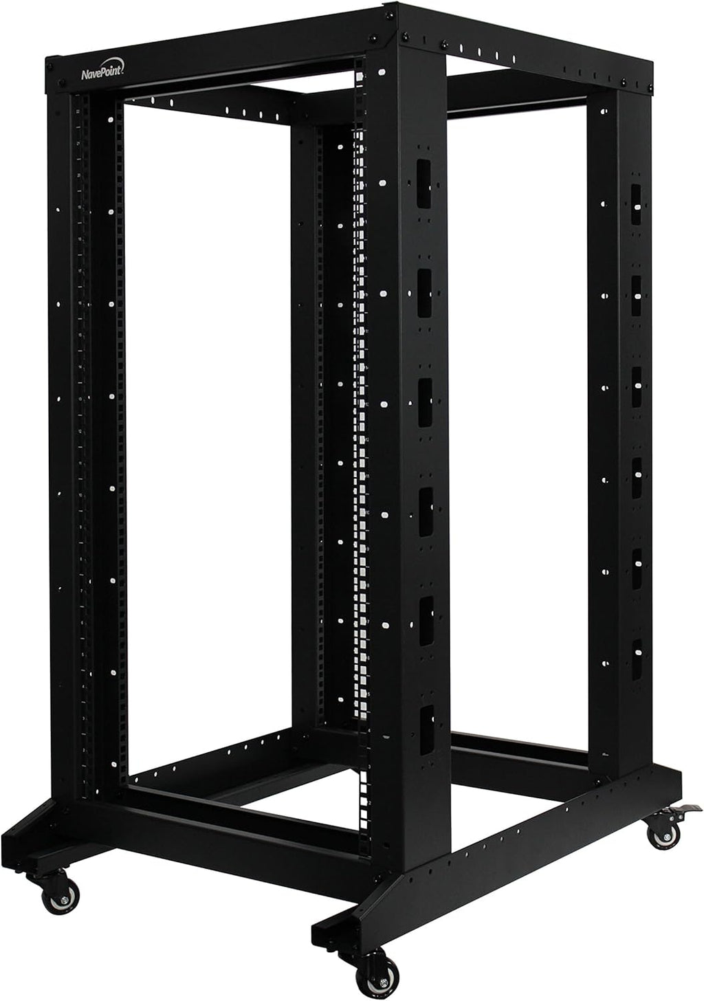 22U 4-Post Open Frame Server Rack Black O495