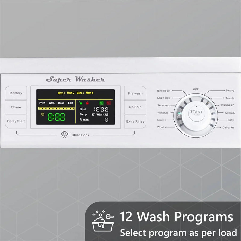 110V Compact Washer and Vented Sensor Dryer Set N913