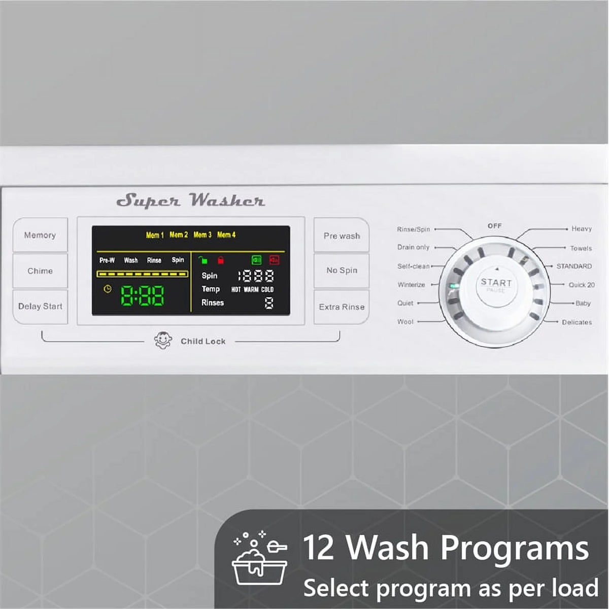 110V Compact Washer and Vented Sensor Dryer Set N913