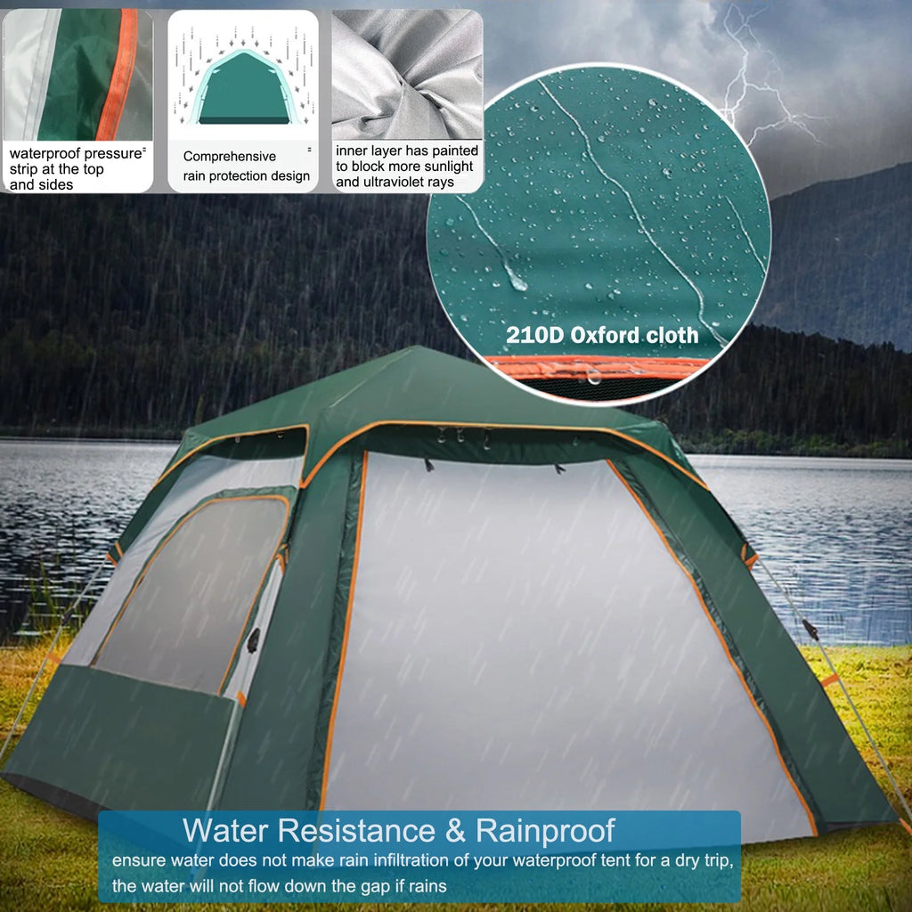 5 Person Waterproof Quick Set Portable Tent M2974