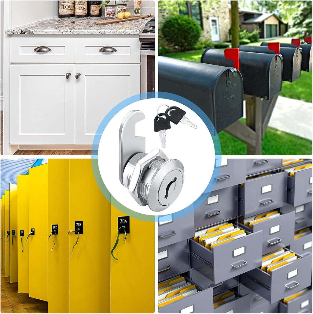 16 Pieces Zinc Alloy Cylinder Cam Lock with 32 Keys M67650