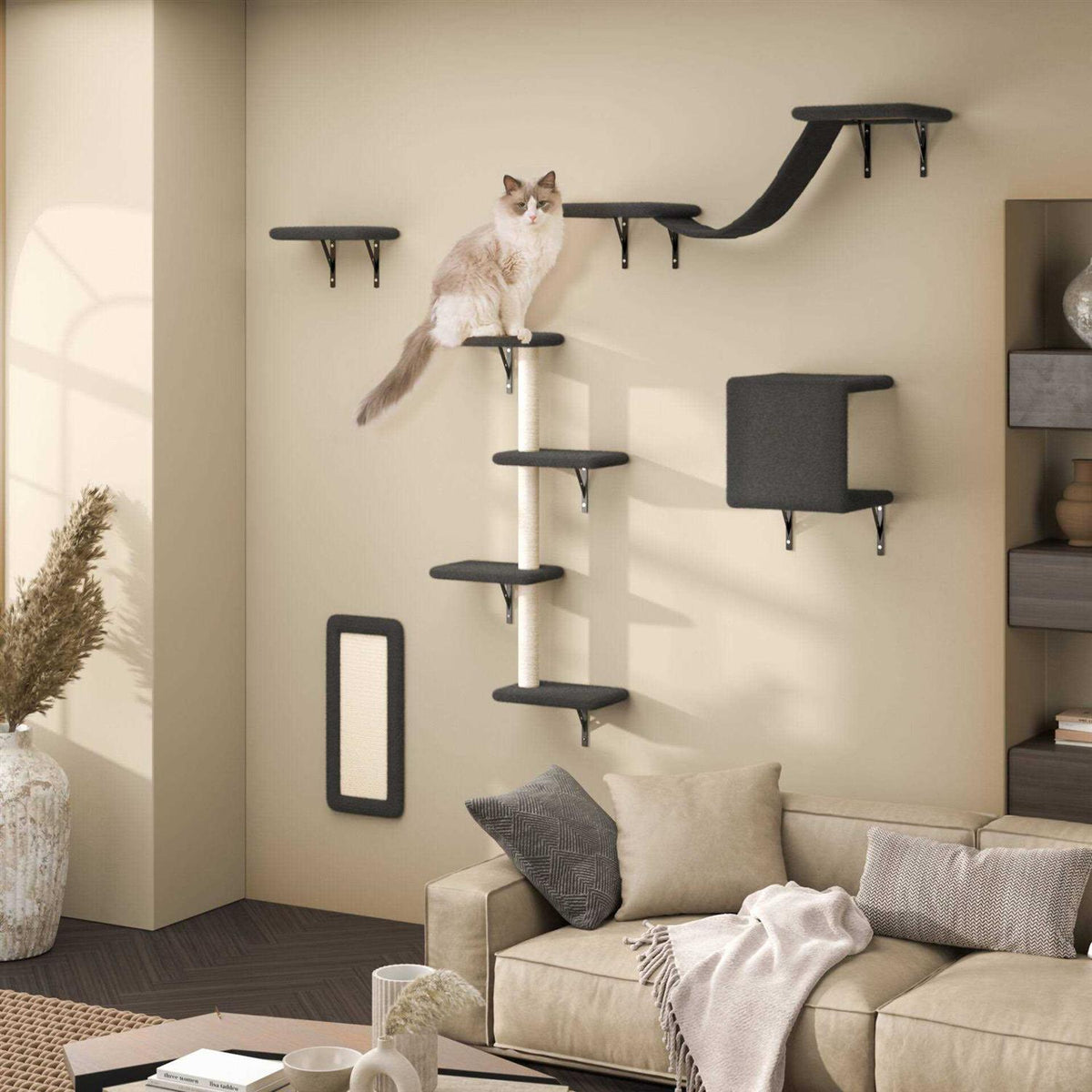 Wall Mounted Shelves Set Cat Tree C1789