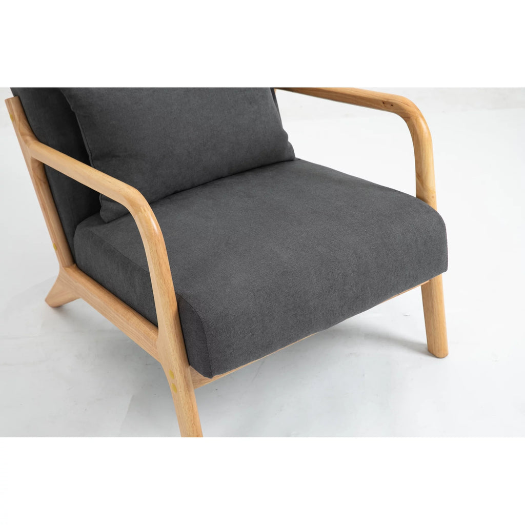 Mid Century Modern Upholstered Accent Chair with Wood Frame X790