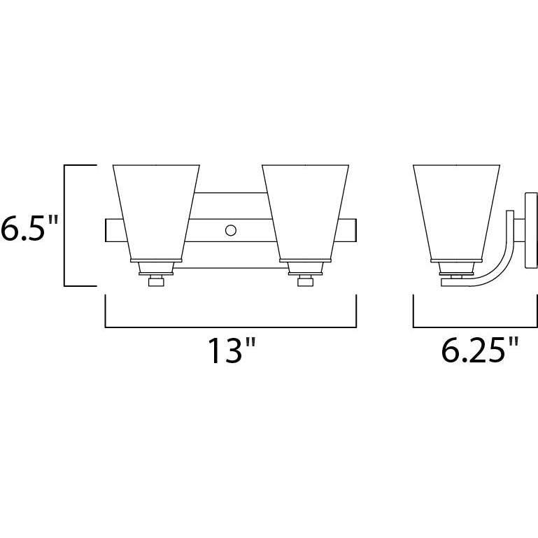 2-Light Bath Vanity Satin Nickel O596