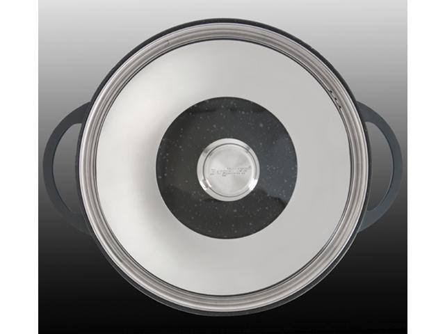 12.25x22 Chinese Covered Wok Ceramic Titanium Cast R2698