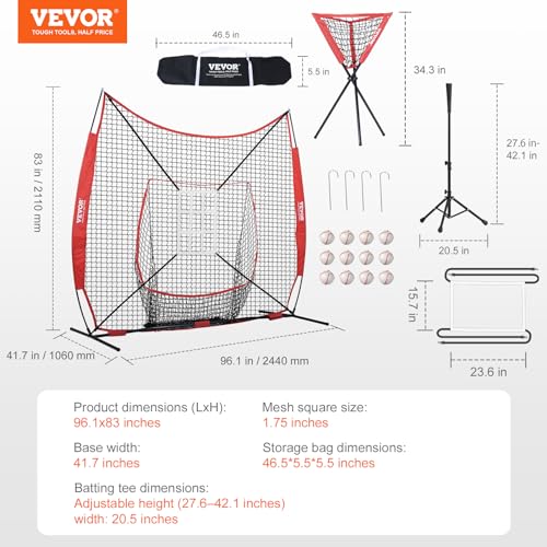 Portable Baseball Training Net with Carry Bag E130498