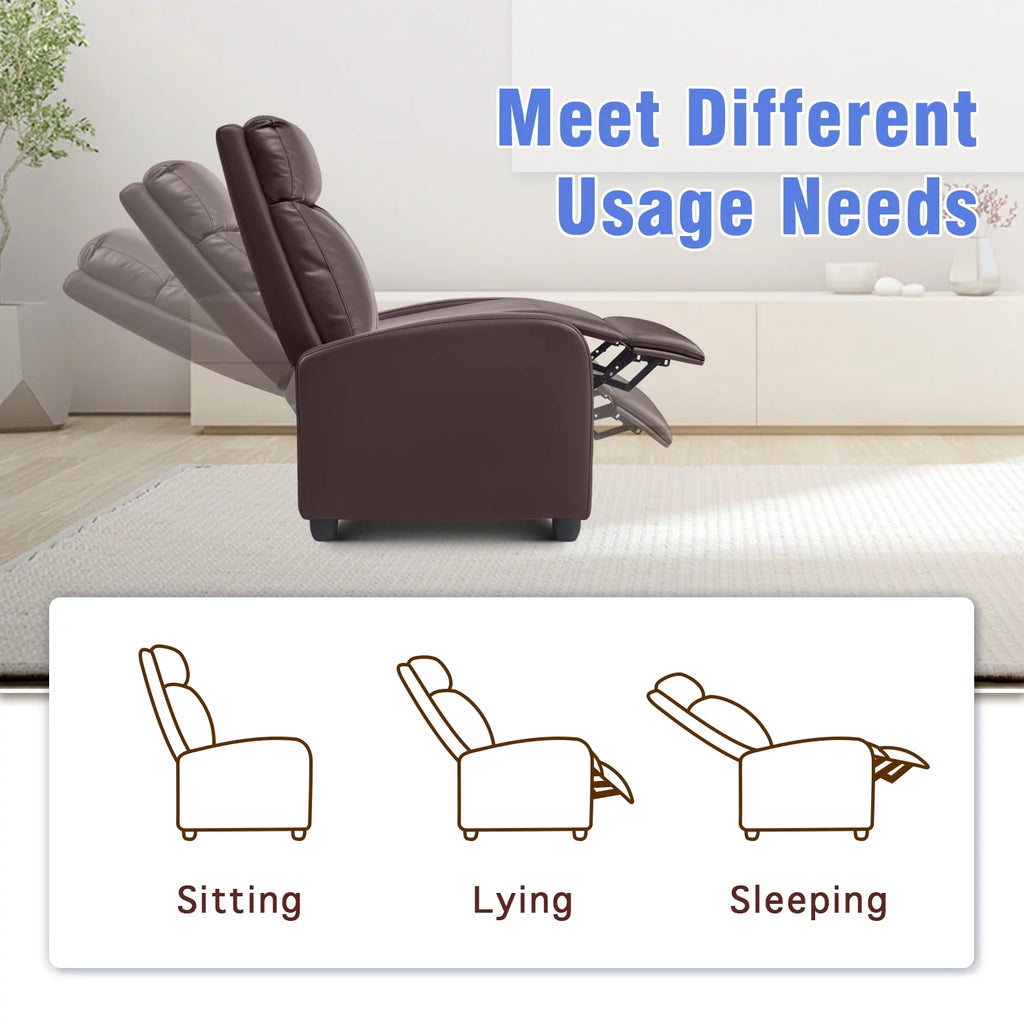 Brown PU Leather Recliner Chair R902073