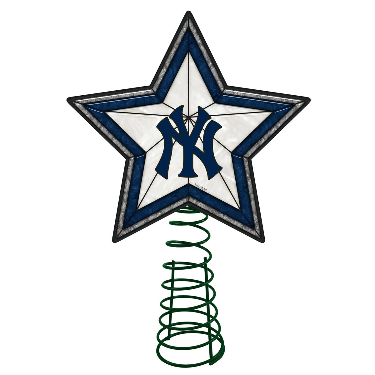 Navy Blue and White Star Christmas Tree Topper C33427