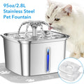 95oz/2.8L Stainless Steel Pet Fountain K39314