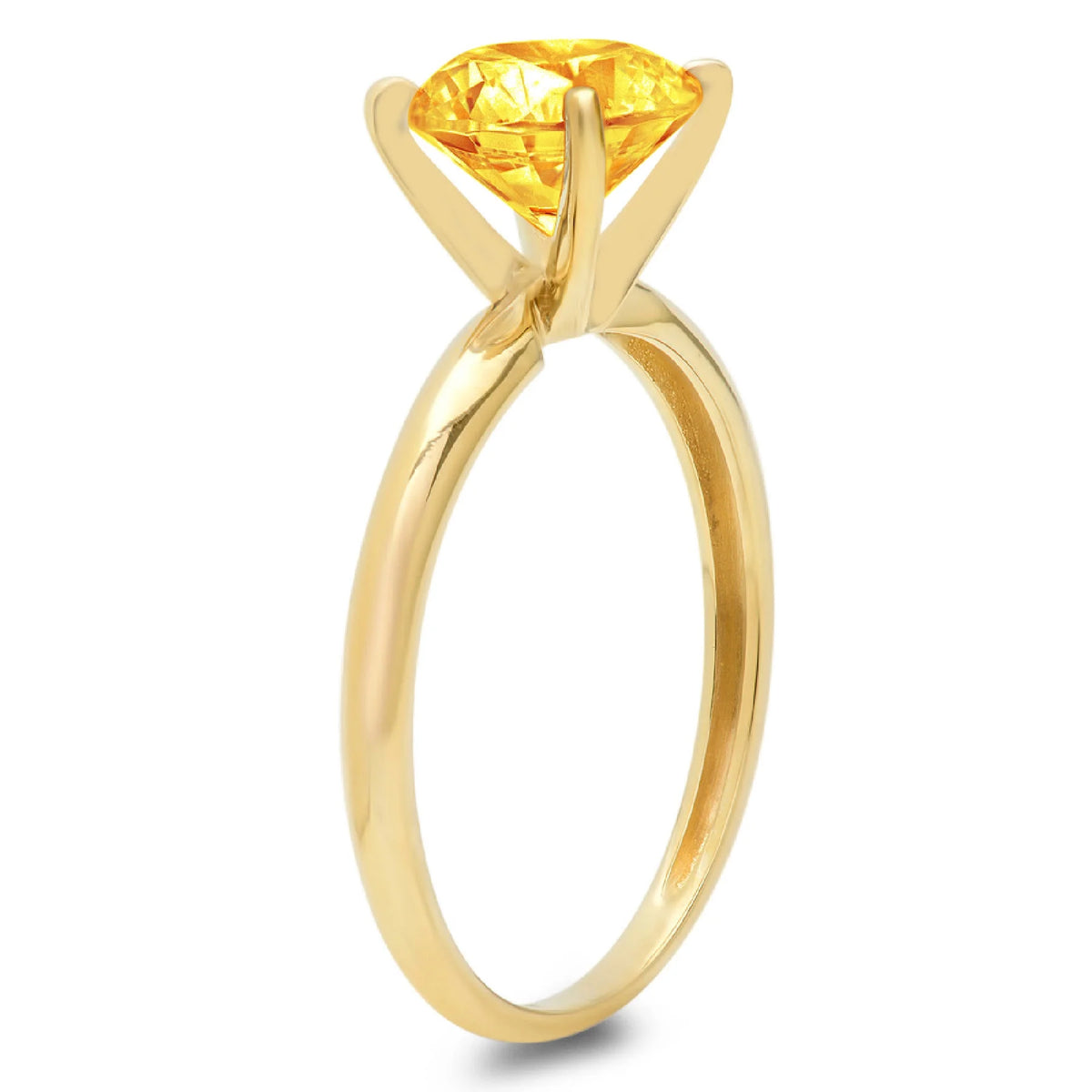 18K Yellow Gold Solitaire Ring R910489