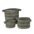 Forest Green Polypropylene Basket Set of 3 Q83098