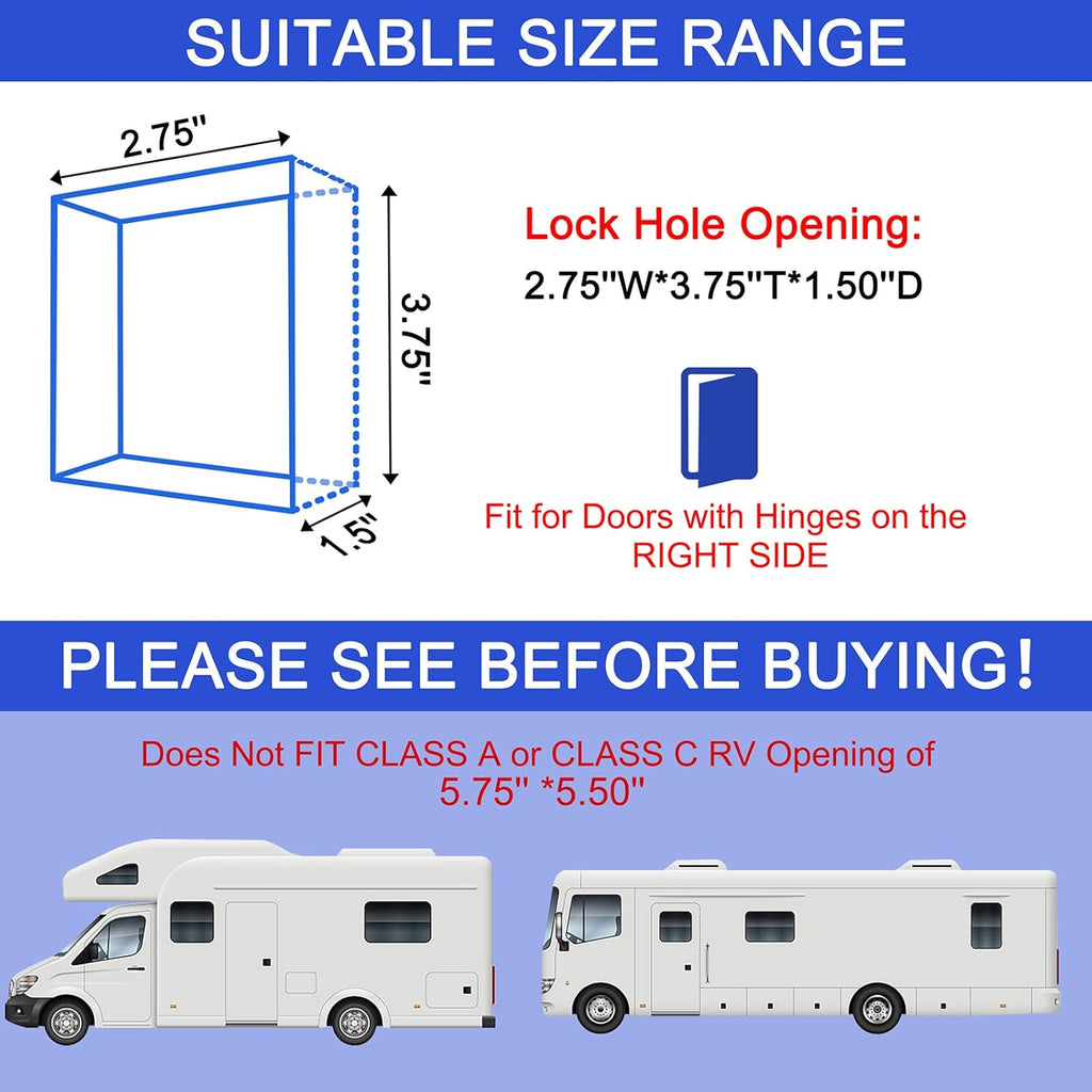 RV Keyless Entry Door Lock with Backlit Keypad and Install Tools V229