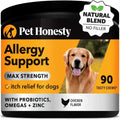 Dog Allergy Support Supplement with Probiotics Omegas and Zinc N490276