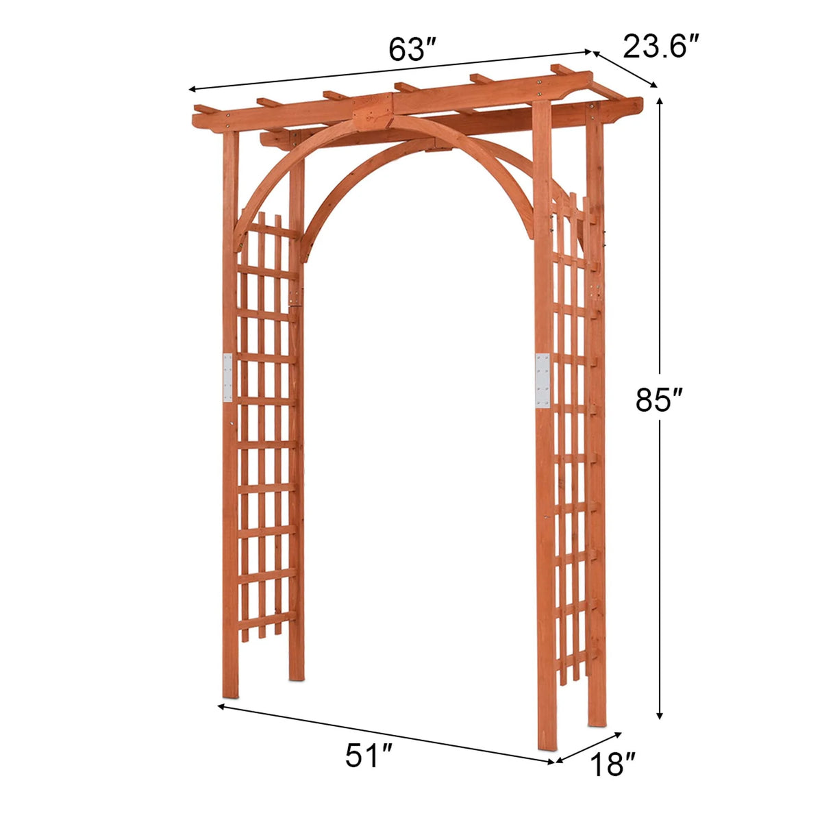 Wooden Cedar Arbor Arch Pergola Trellis I5523