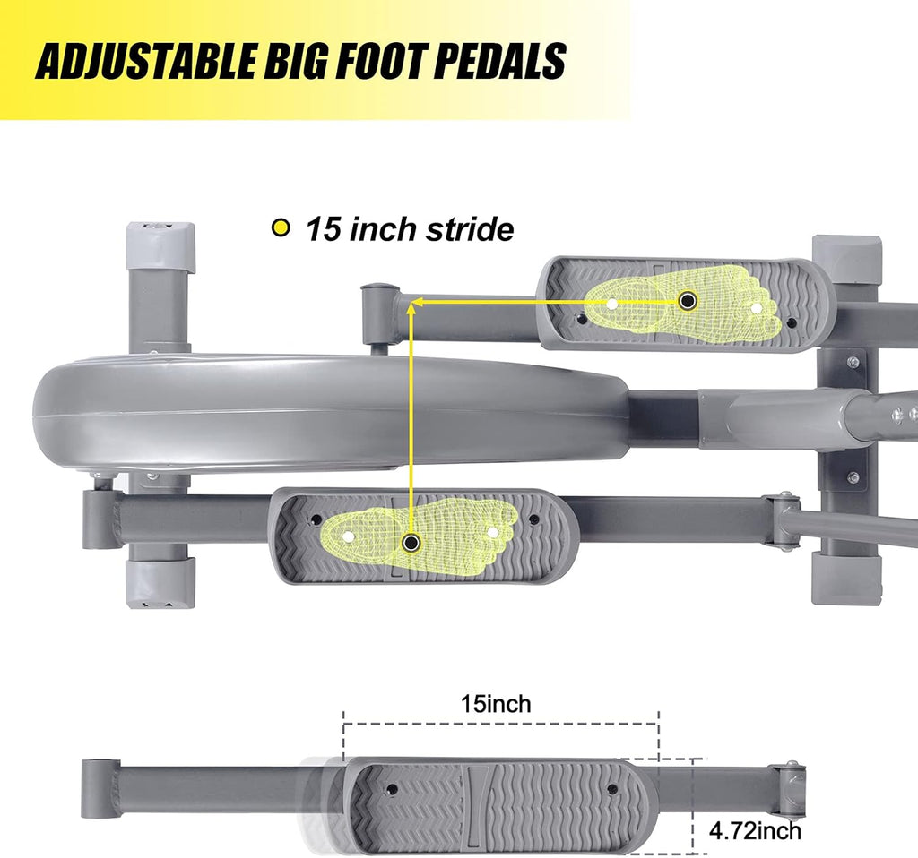 Adjustable Magnetic Elliptical Cross Trainer with LCD Monitor and Pulse Sensors Z246