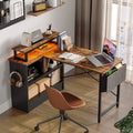 42" L-shaped Computer Desk with Storage Shelf T3424