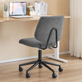 Armless Height-Adjustable Rolling Swivel Office Chair with Wheels R760