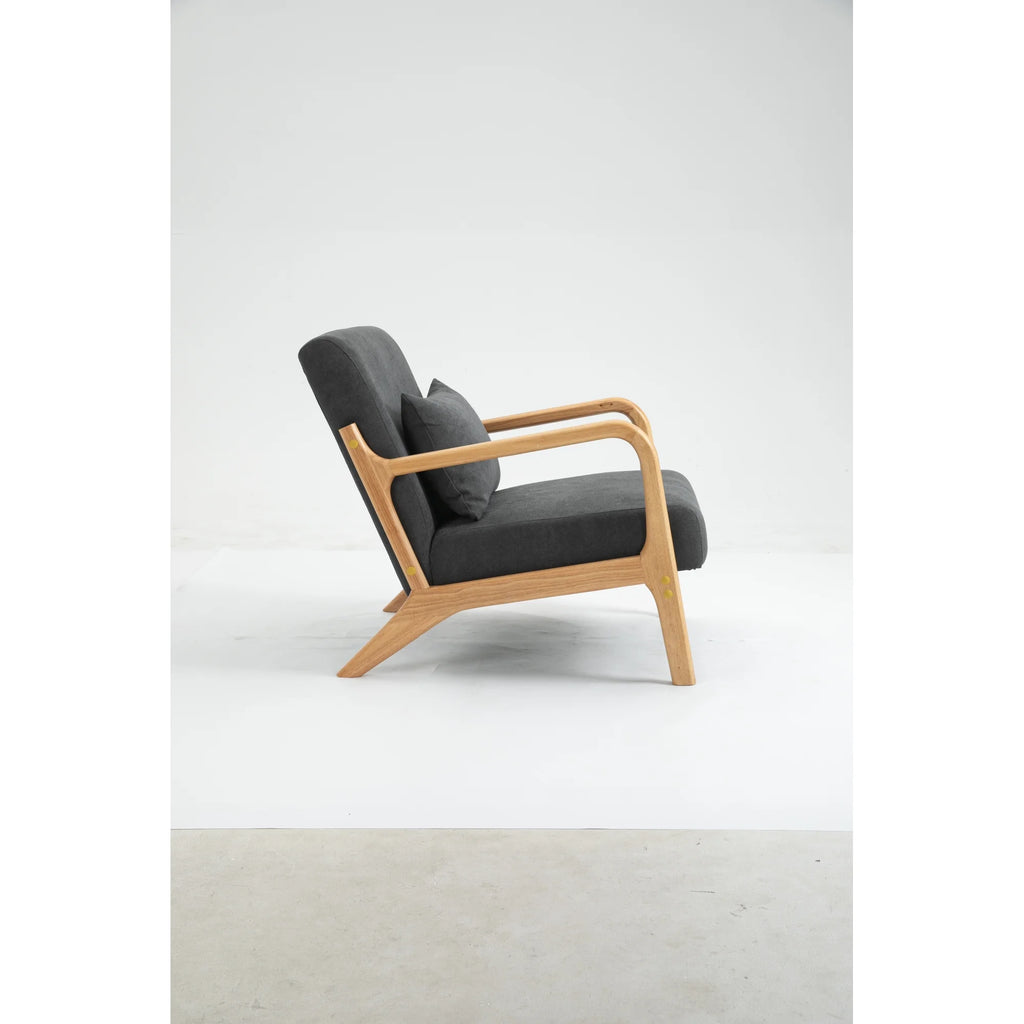 Mid Century Modern Upholstered Accent Chair with Wood Frame X790