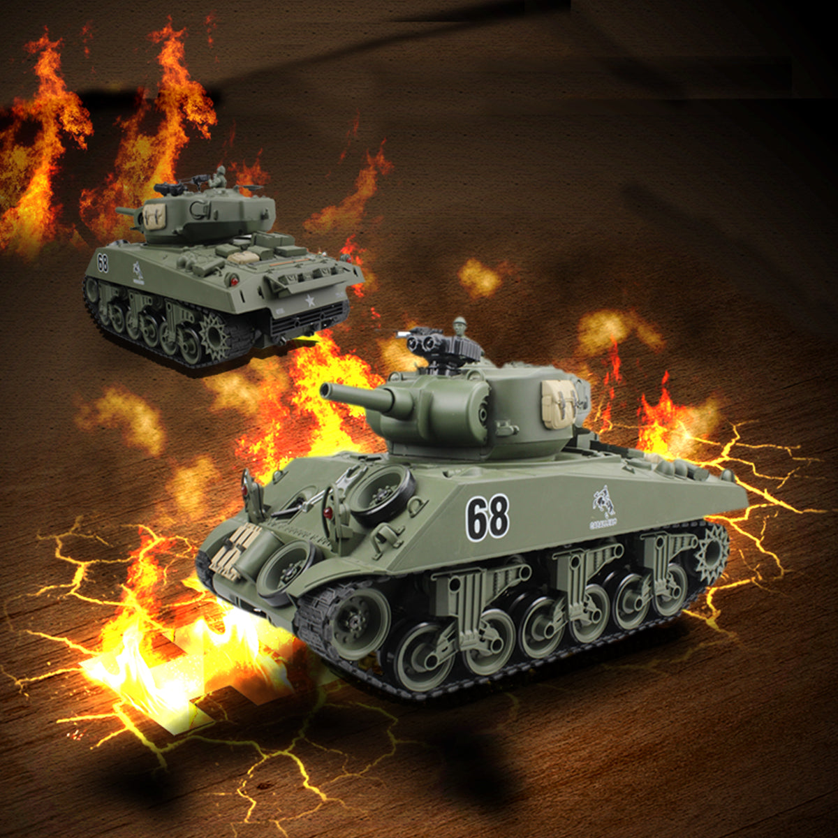 1/20 RC Shooting Ball Tank Toys with 100 BB Bullets M150