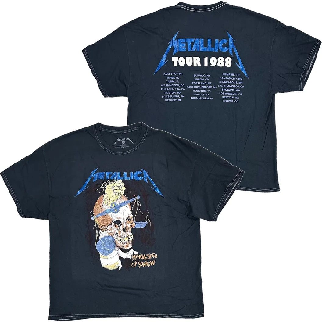 Metallica 1988 Tour Glitter Oversized Fit Tee T-Shirt C84339