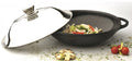 12.25x22 Chinese Covered Wok Ceramic Titanium Cast R2698