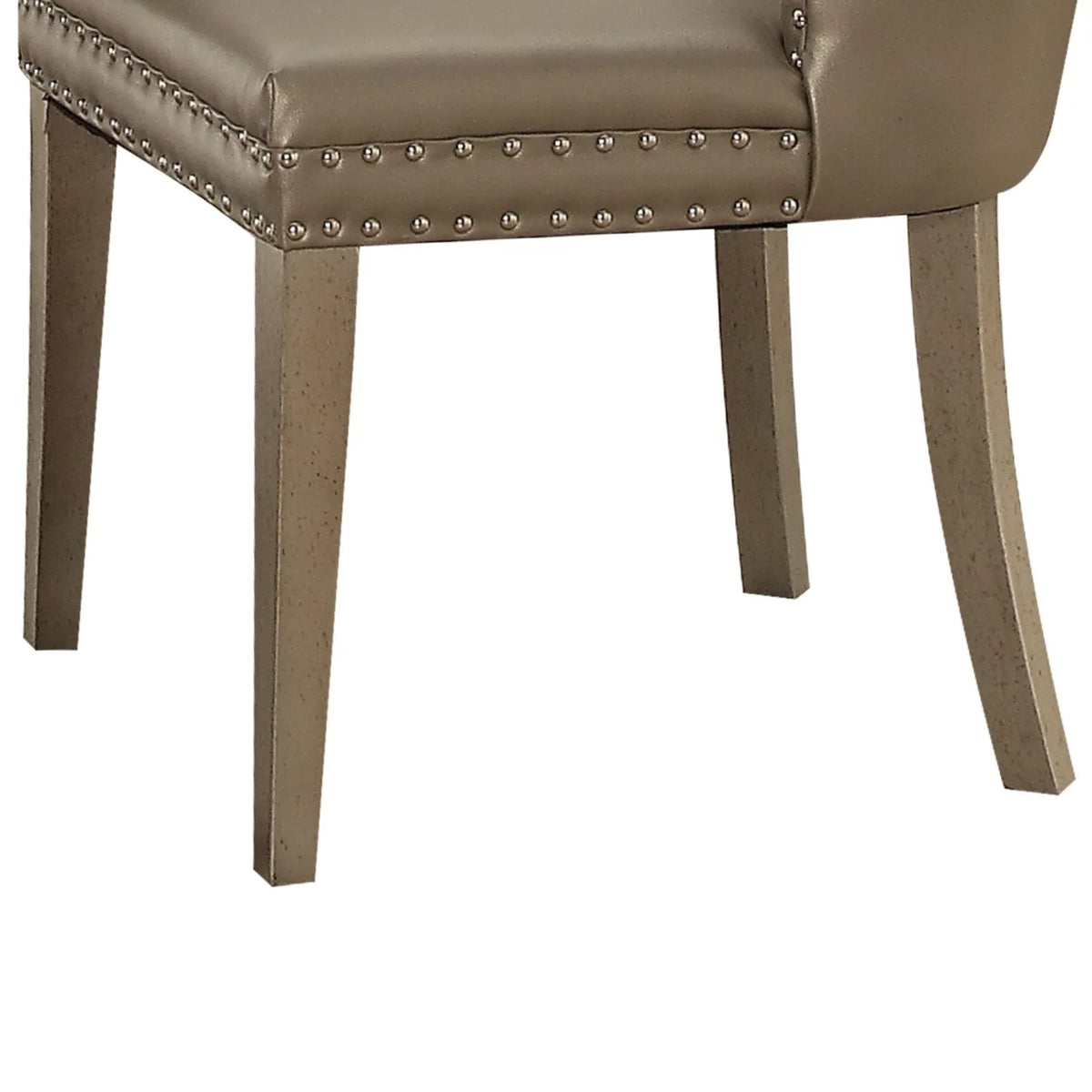 Leatherette Wooden Side Chair, Set of 2 T1680