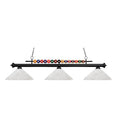 Matte Black 3-Light Island/Billiard E598
