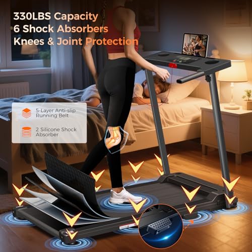 Portable Folding Treadmill with Handles R212373