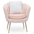 Light Pink Velvet Accent Chair with Pillow G3009