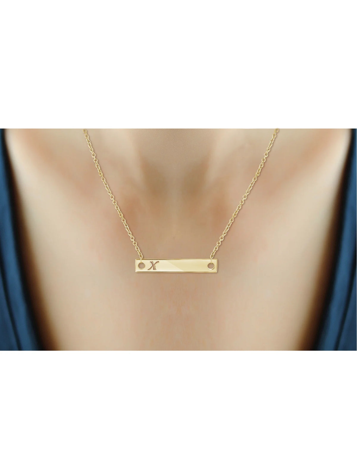 14K Gold Over Silver Bar Necklace O933959