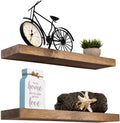 Rustic Wood Wall Shelf Set of 2 B71979
