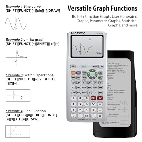 Black Graphing Scientific Calculator with Carrying Case Y71572
