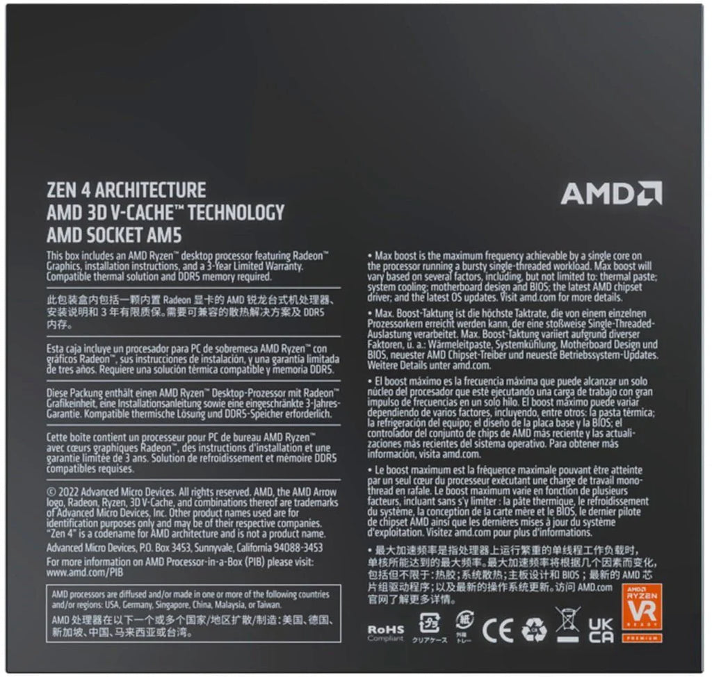 Ryzen 7 8-Core Socket AM5 Desktop Processor V78363