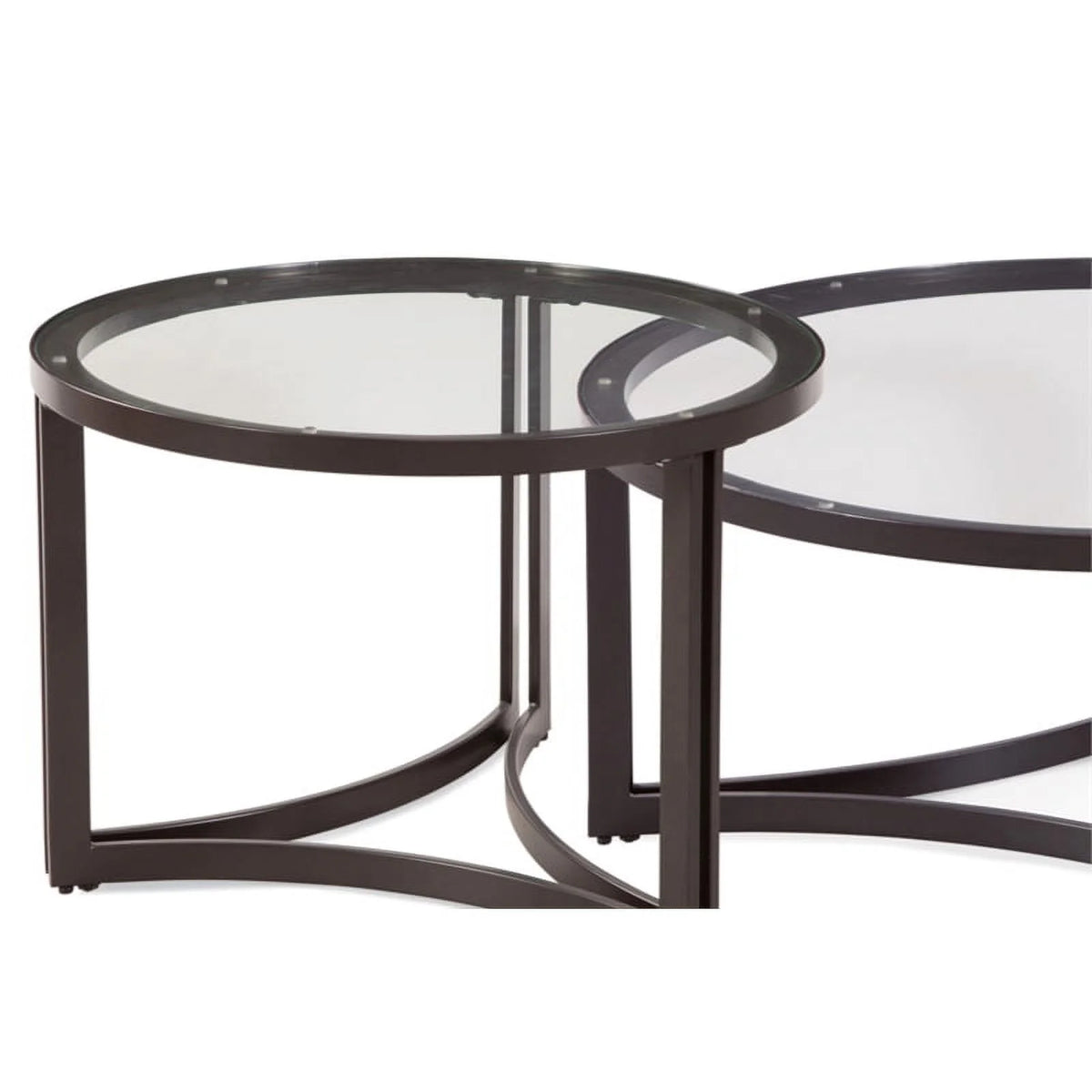 Round Cocktail in Black Metal H34268