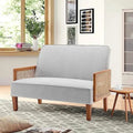 Light Gray Upholstered Small Loveseat Sofa C11439