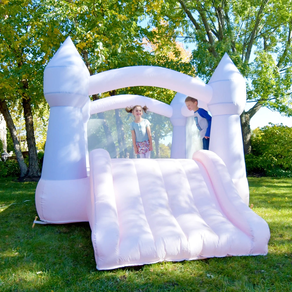 Pastel Bouncy Castle with Slide U710