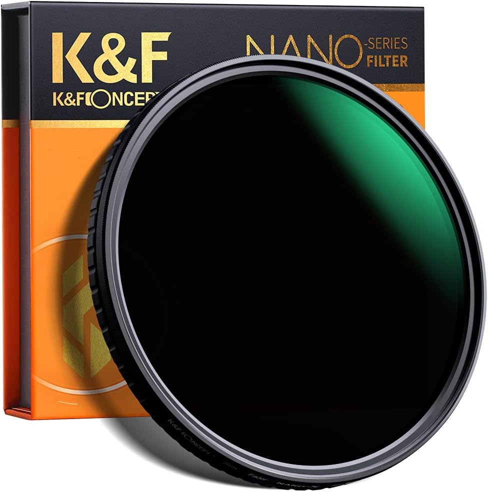 72mm Variable ND Filter ND8-ND128 (3-7 Stop) Hydrophobic VND Filter Pack of 2 C601