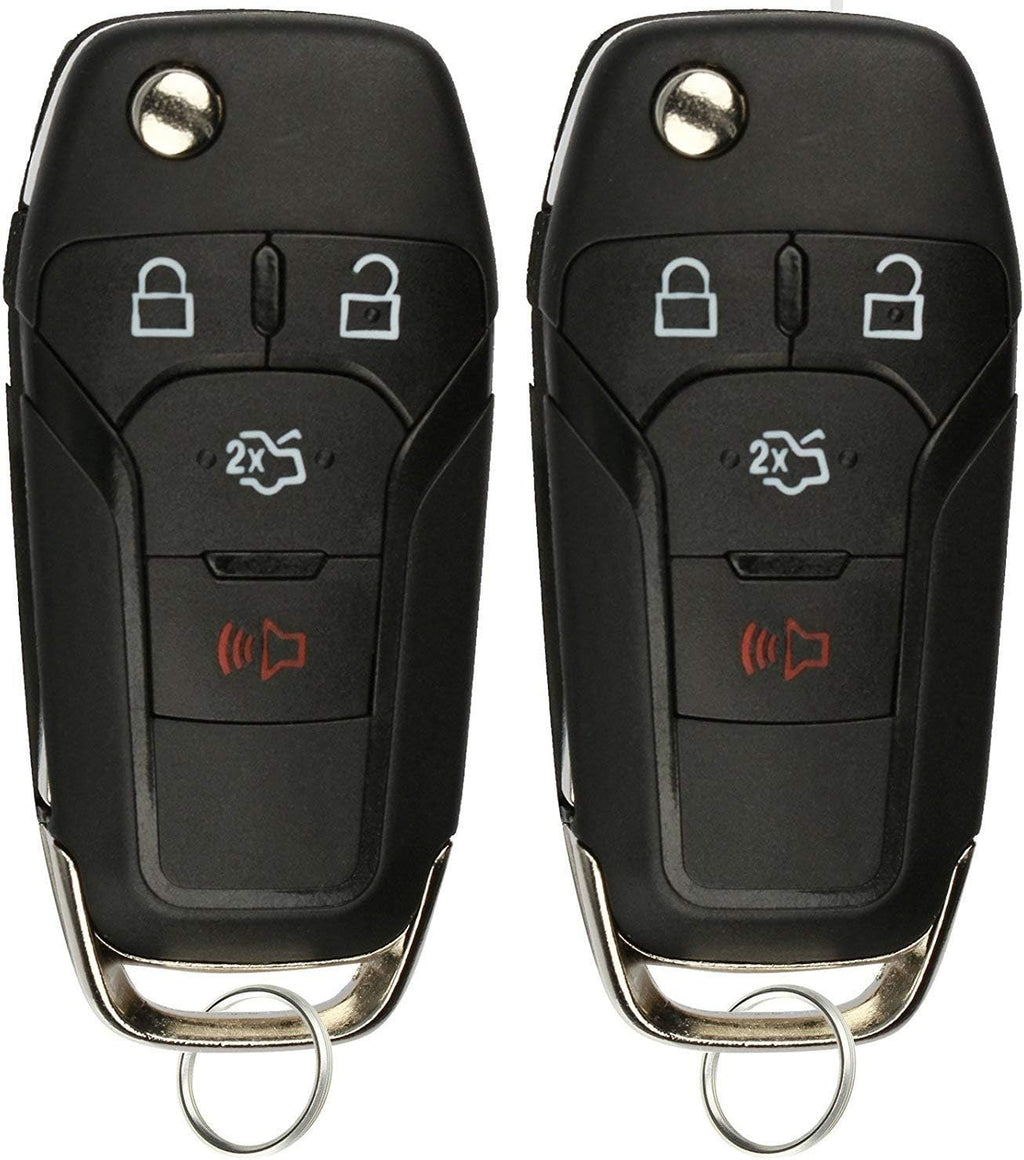Keyless Entry Car Remote Uncut Ignition Flip Key Fob (Pack of 2) K48594