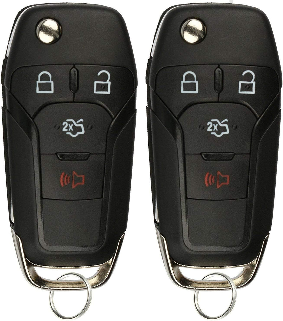 Keyless Entry Car Remote Uncut Ignition Flip Key Fob (Pack of 2) K48594