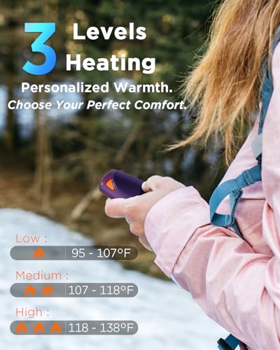 Rechargeable Hand Warmers with Charge Case, 2 Packs 14,000mAh P612414