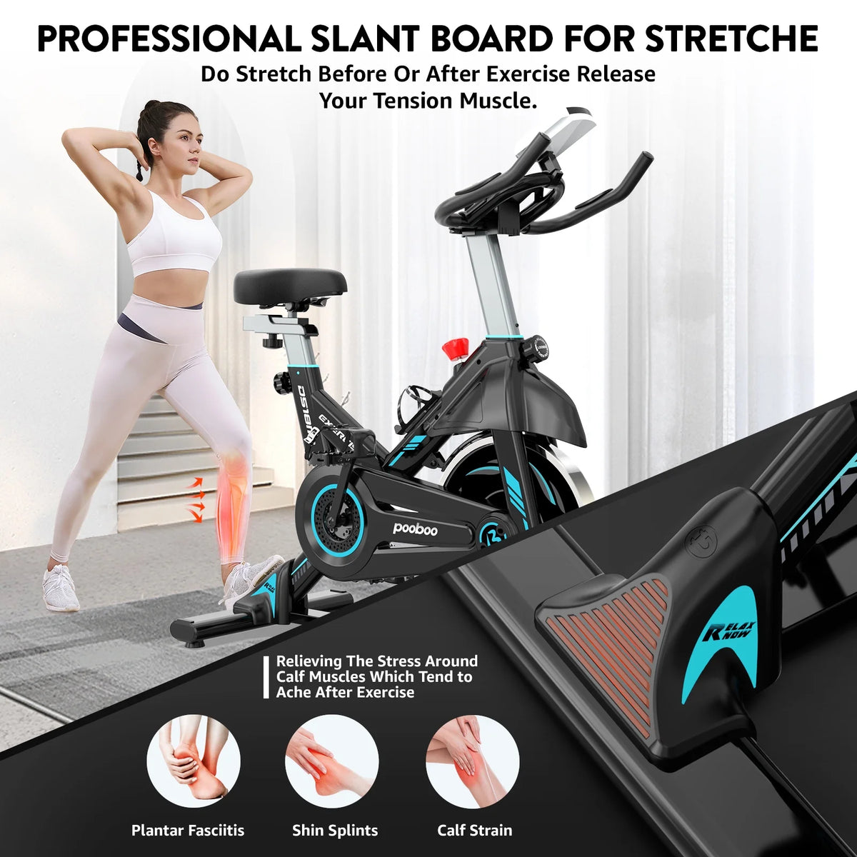 Indoor Cycling Bike Magnetic Stationary Exercise Bike 40lbs Flywheel N159