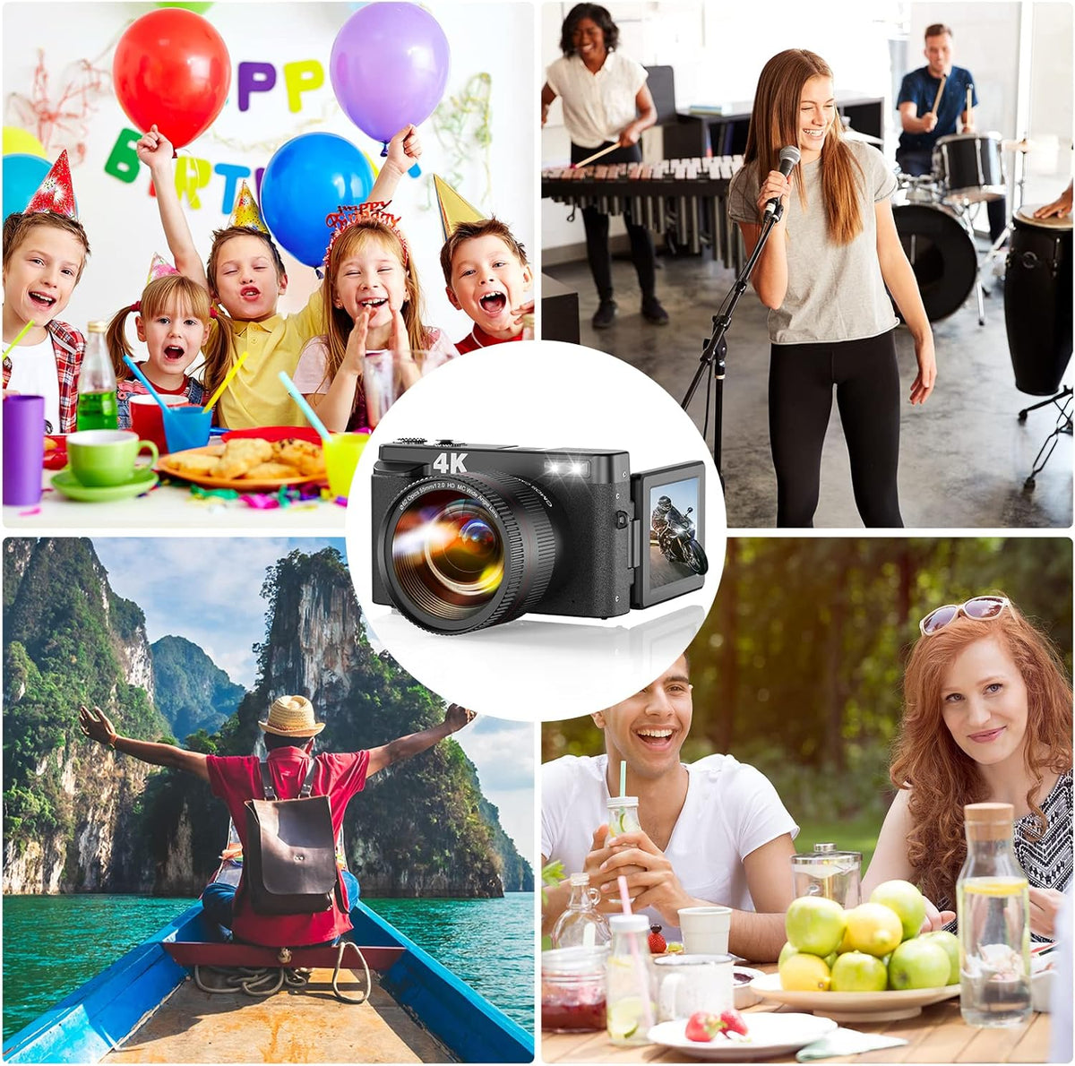 4K 48MP Digital Camera with Flip Screen WiFi L349