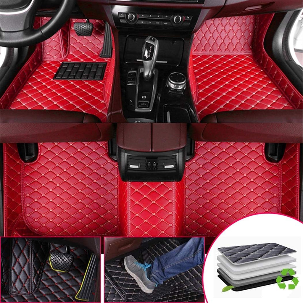 Black Beige Custom Car Floor Mats for Honda Civic U886