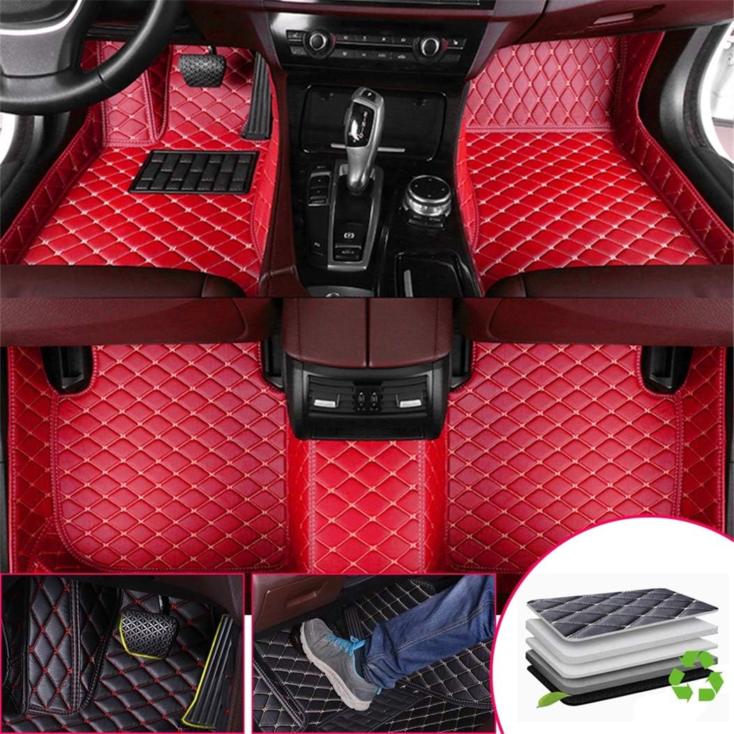 Black Beige Custom Car Floor Mats for Honda Civic U886