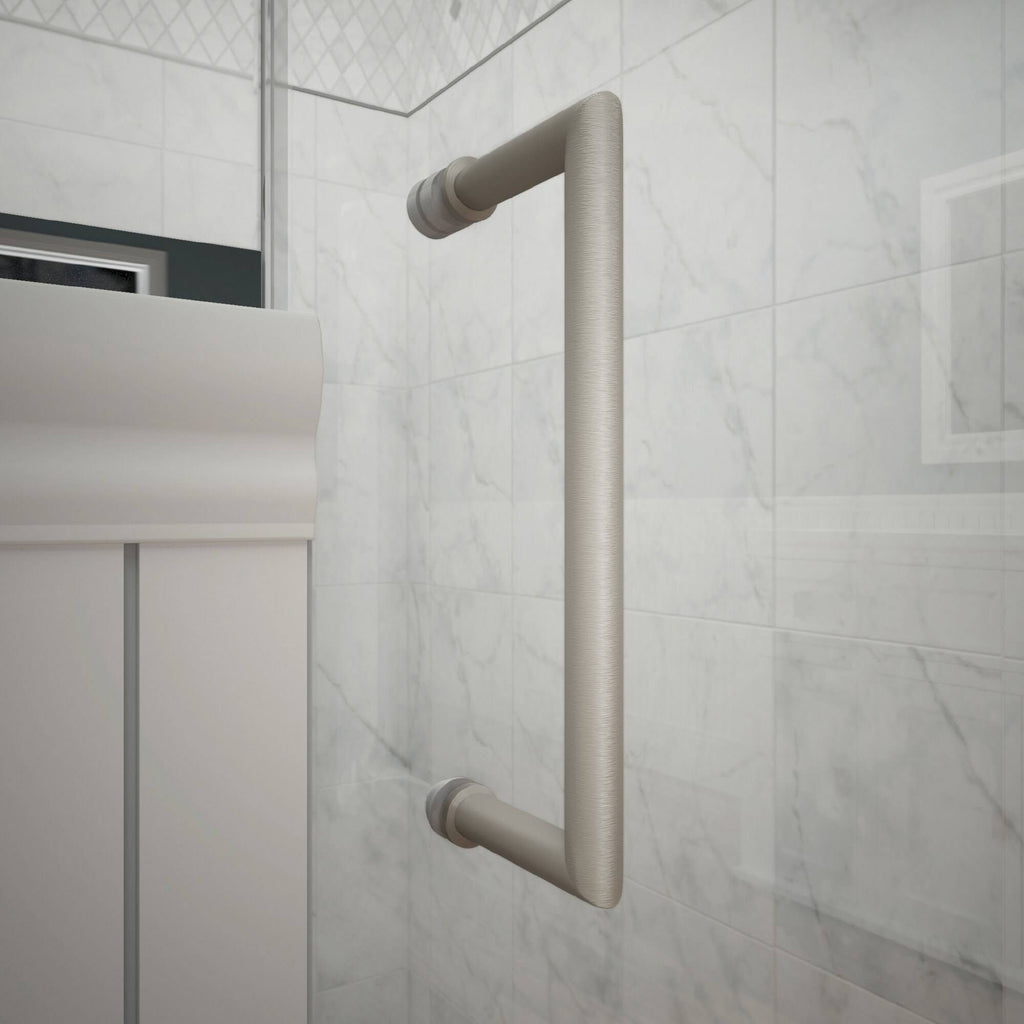 Frameless Hinged Shower Door, Clear Glass, Oil Rubbed Bronze O34761