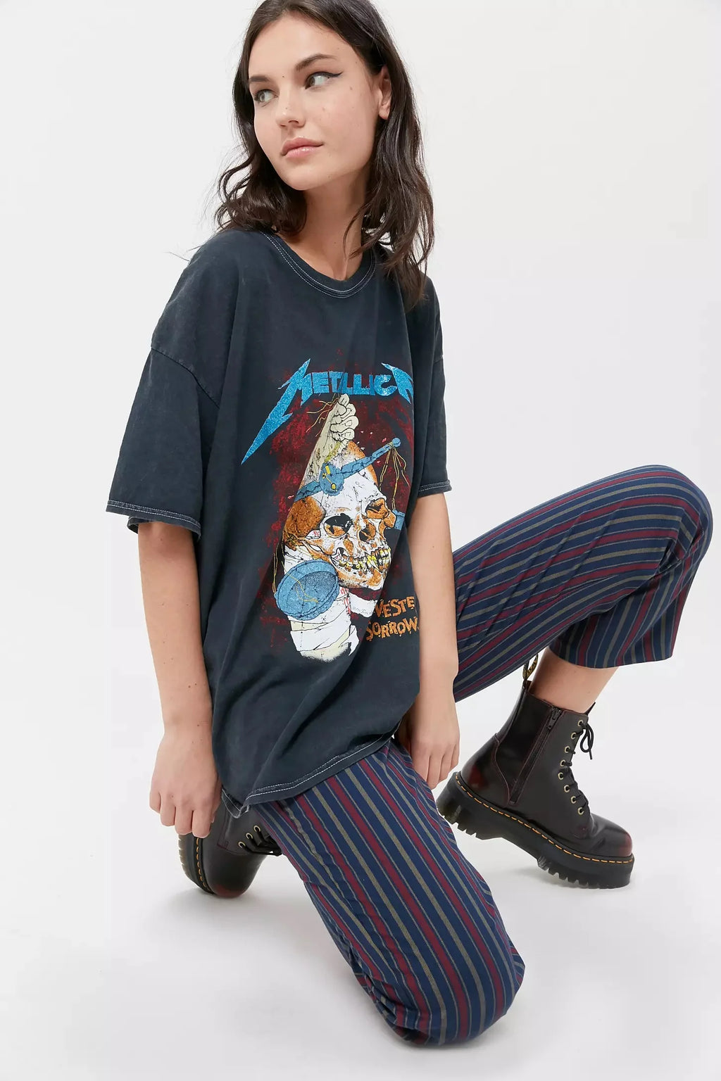 Metallica 1988 Tour Glitter Oversized Fit Tee T-Shirt C84339