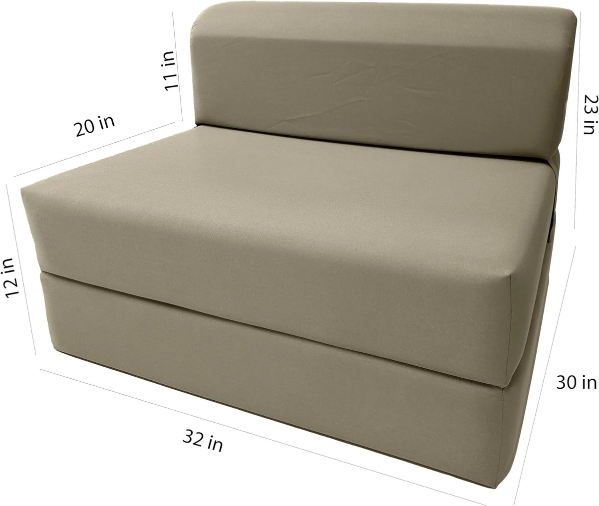 Tan Folding Foam Bed D851498