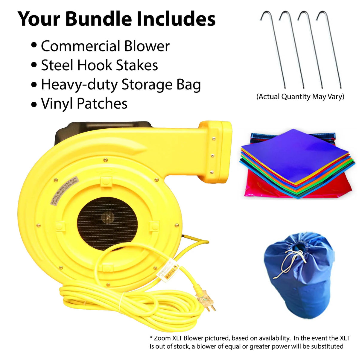 Blue Inflatable Slip n Slide with Blower W6850