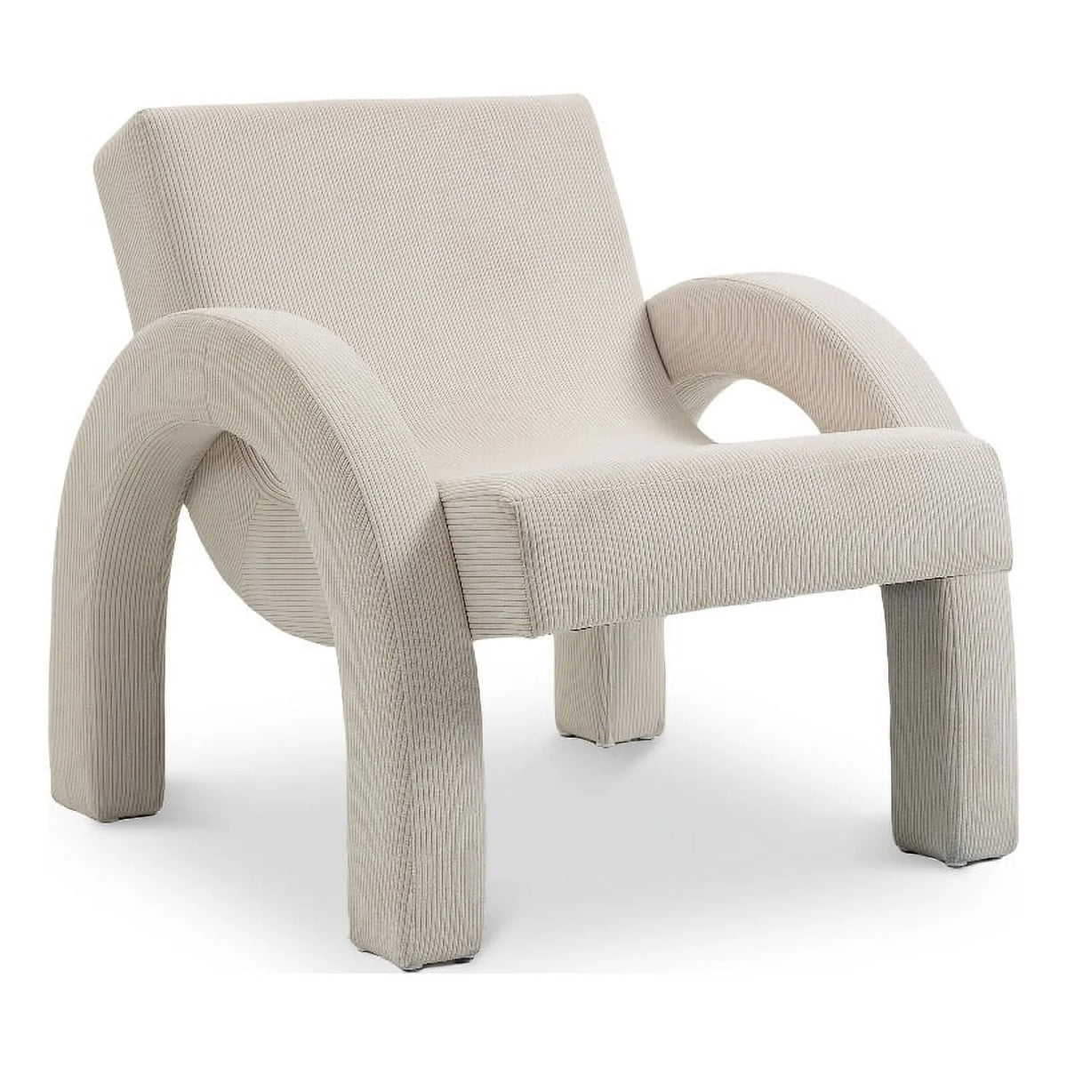 Cream Corduroy Accent Chair Z414